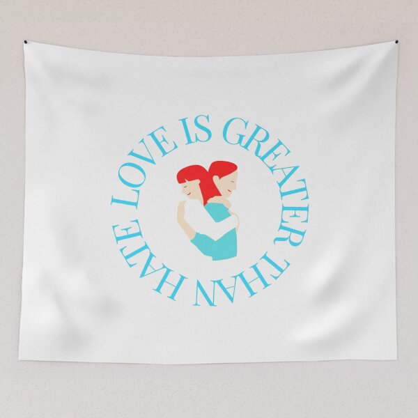 Item preview, LOVE IS GREATER THAN HATE Design designed and sold by LevelUpMerch.