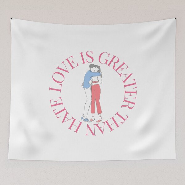 Item preview, LOVE IS GREATER THAN HATE Design designed and sold by LevelUpMerch.