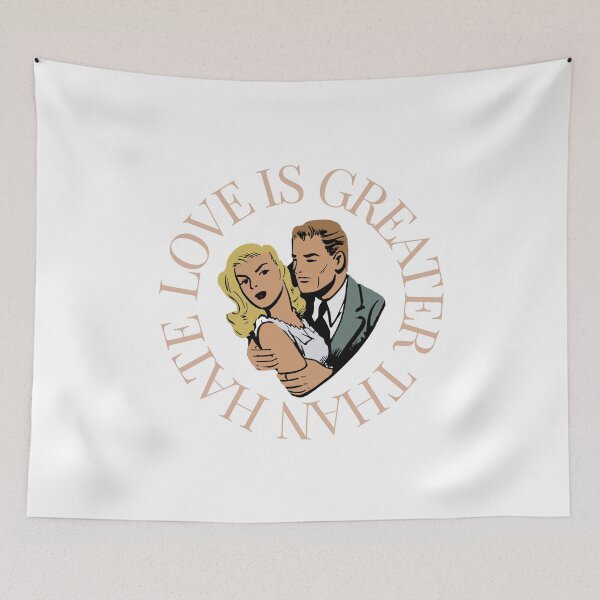 Item preview, LOVE IS GREATER THAN HATE Design designed and sold by LevelUpMerch.