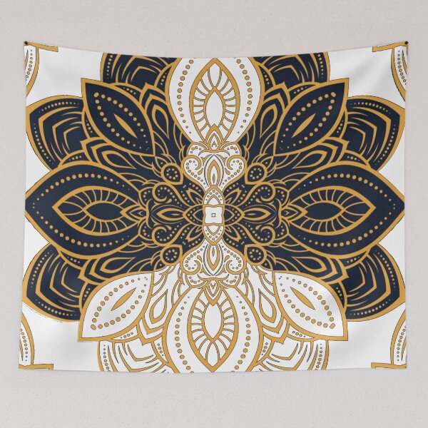 Item preview,  Gold and dark blue mandala pattern designed and sold by sully-boutique.