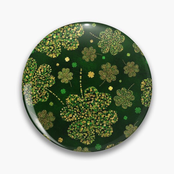 Item preview, Irish Shamrock Four-leaf Lucky Clover Pattern designed and sold by k9printart.