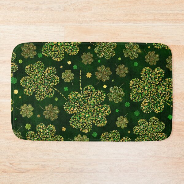 Item preview, Irish Shamrock Four-leaf Lucky Clover Pattern designed and sold by k9printart.