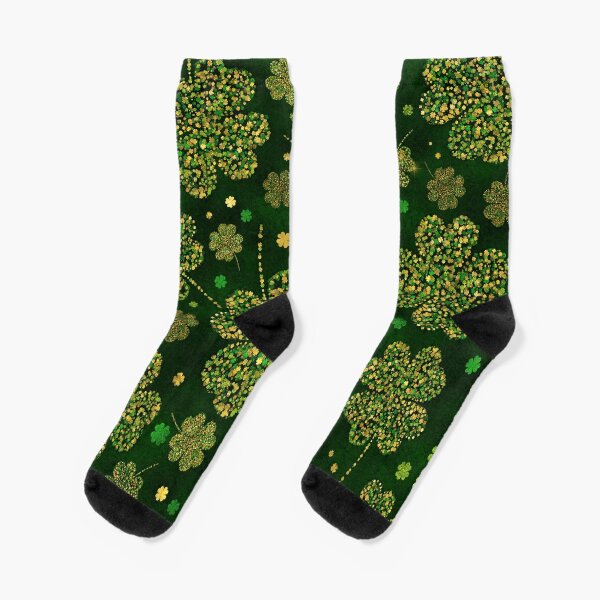 Item preview, Irish Shamrock Four-leaf Lucky Clover Pattern designed and sold by k9printart.