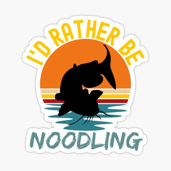 Noodling Catfish Funny Stickers for Sale, Free US Shipping