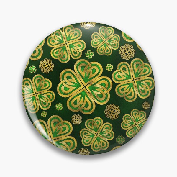 Item preview, Irish Shamrock Four-leaf Lucky Clover Pattern designed and sold by k9printart.