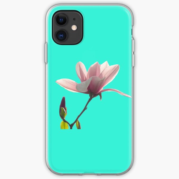 Pink magnolia unfolding iPhone Soft Case