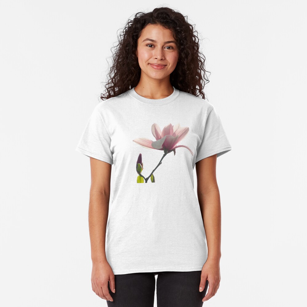 Pink magnolia unfolding Classic T-Shirt