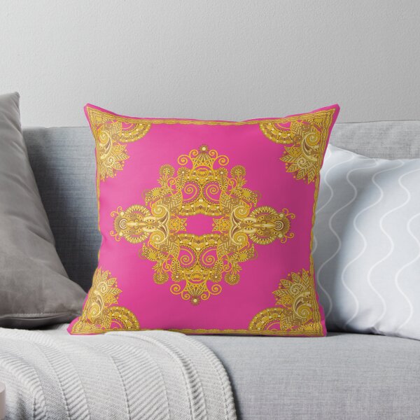 Bling-Bling Sugar Girl Pink Throw Pillow