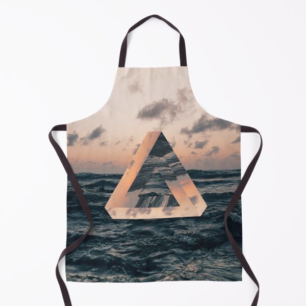 Item preview, Abstract penrose triangle with ocean and sunset sky. designed and sold by illlustreation.