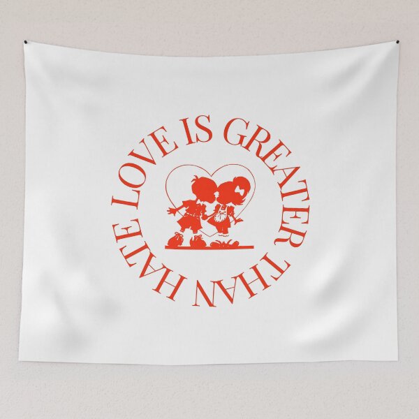 Item preview, LOVE IS GREATER THAN HATE Design designed and sold by LevelUpMerch.