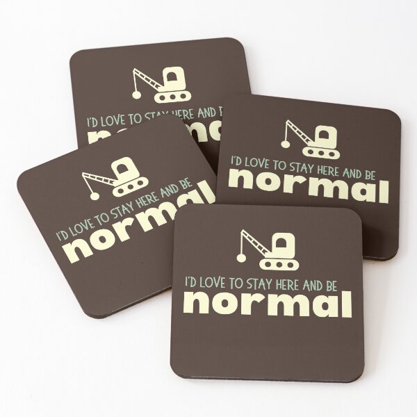 Item preview, Nineties britpop slogan bulldozer I'd love to stay here and be normal designed and sold by chihuahuashower.