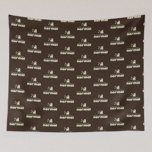 Item preview, Nineties britpop slogan bulldozer I'd love to stay here and be normal designed and sold by chihuahuashower.