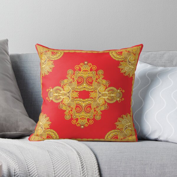 Bling-Bling Sugar Girl Red Throw Pillow