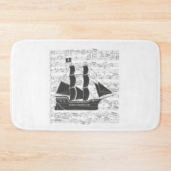 Item preview, Sea Shanties Musical notes Tall Ship Boat designed and sold by funnytshirtemp.