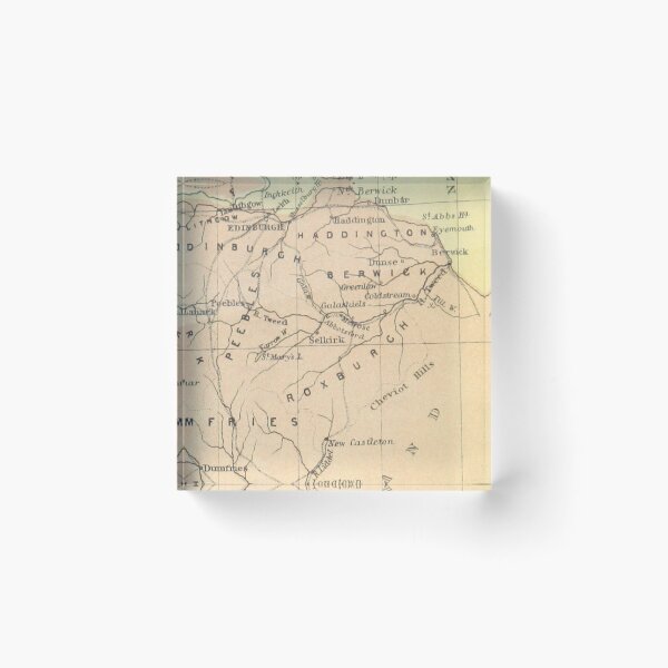 Item preview, THE SCOTTISH BORDERS & surrounding area map, 1898 designed and sold by yourscotborders.