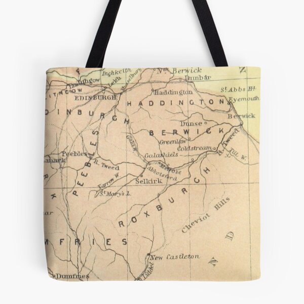 Item preview, THE SCOTTISH BORDERS & surrounding area map, 1898 designed and sold by yourscotborders.