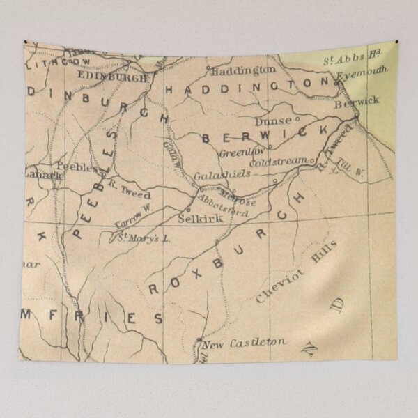 Item preview, THE SCOTTISH BORDERS & surrounding area map, 1898 designed and sold by yourscotborders.