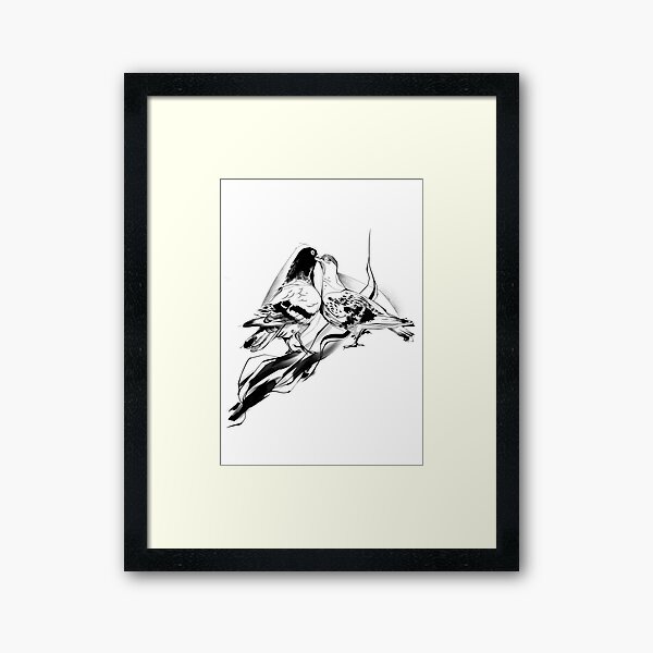Pigeon Lovers Framed Art Print