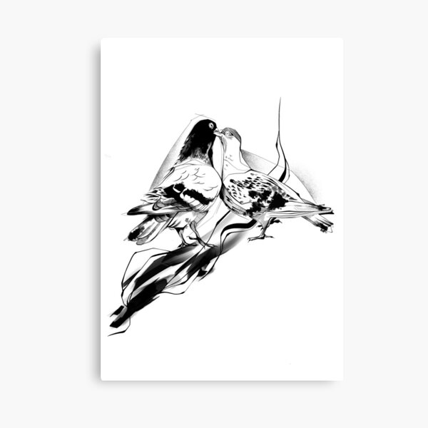 Pigeon Lovers Canvas Print