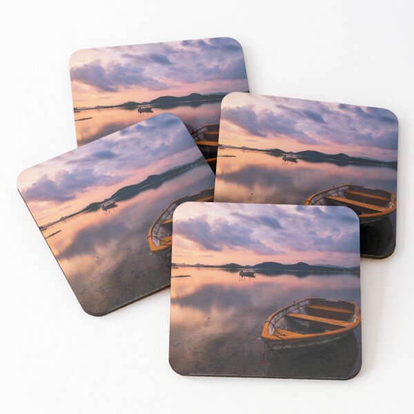 Item preview, Beautiful Shot Of A Small Lake With Wooden Rowboat  designed and sold by Ristinga.
