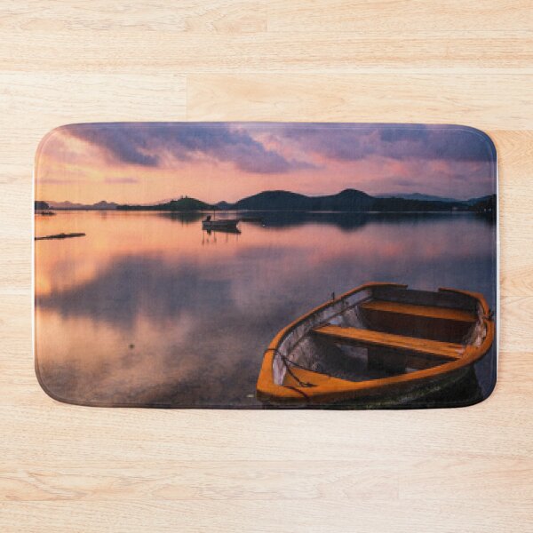 Item preview, Beautiful Shot Of A Small Lake With Wooden Rowboat  designed and sold by Ristinga.