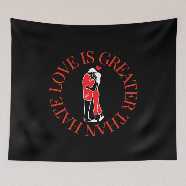 Item preview, LOVE IS GREATER THAN HATE Design designed and sold by LevelUpMerch.