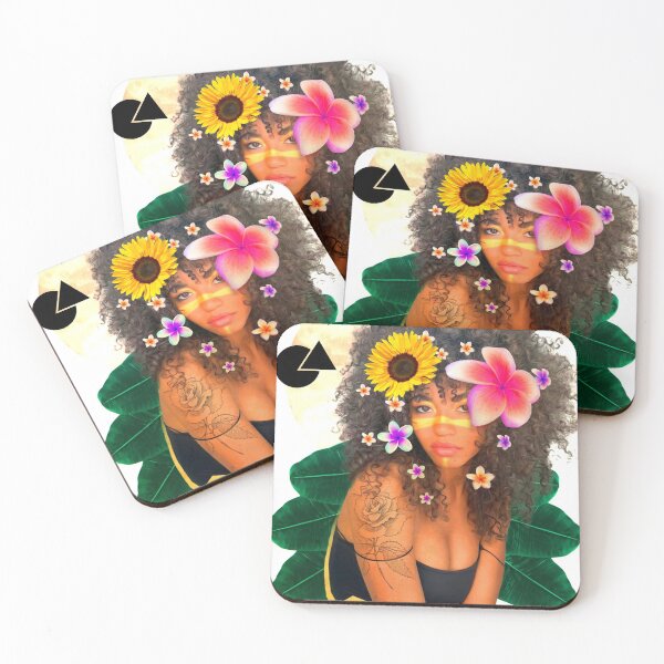 Item preview, Afro Girl Tropical Flower - Mujer Black Power designed and sold by dehandre.