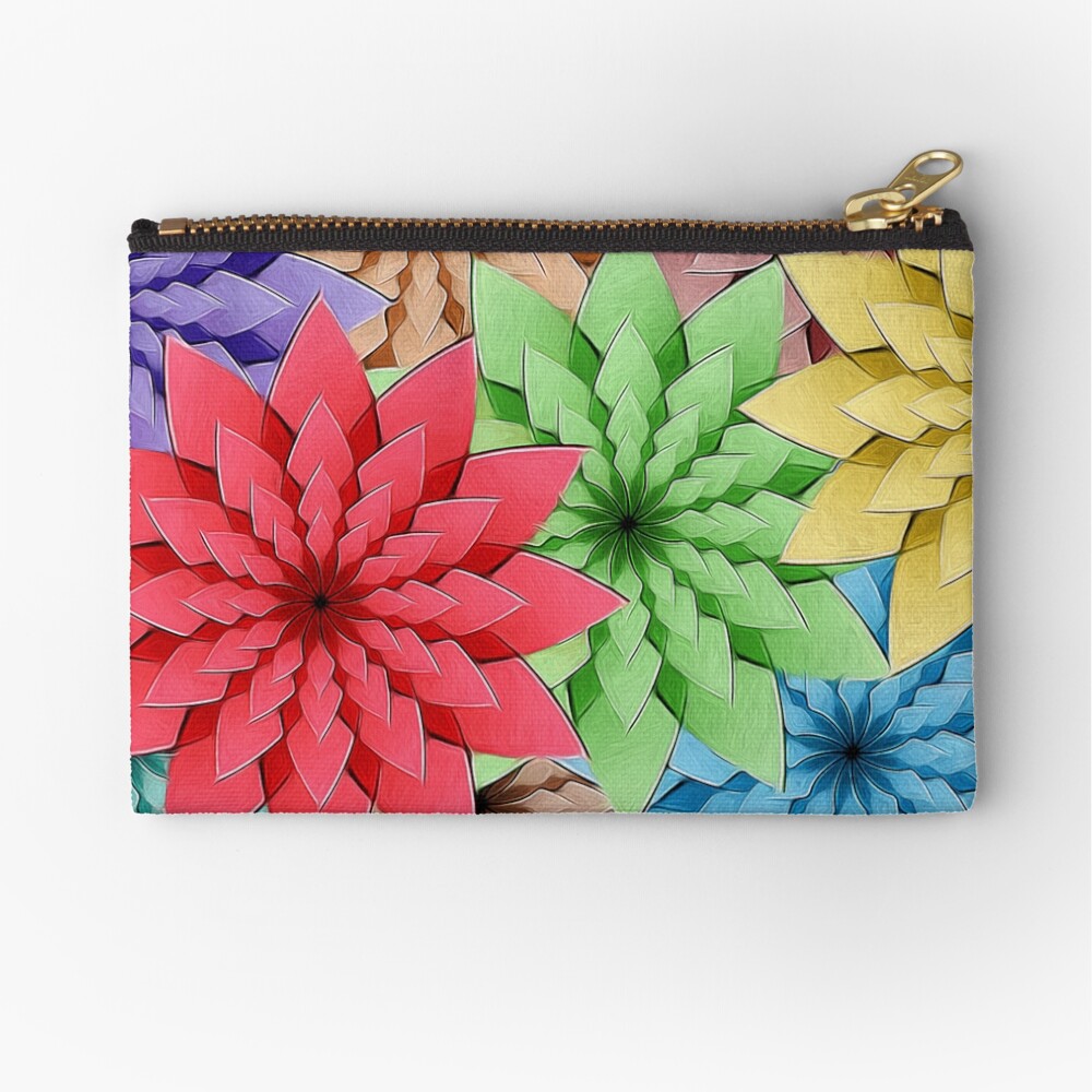Colorful Flowers Zipper Pouch