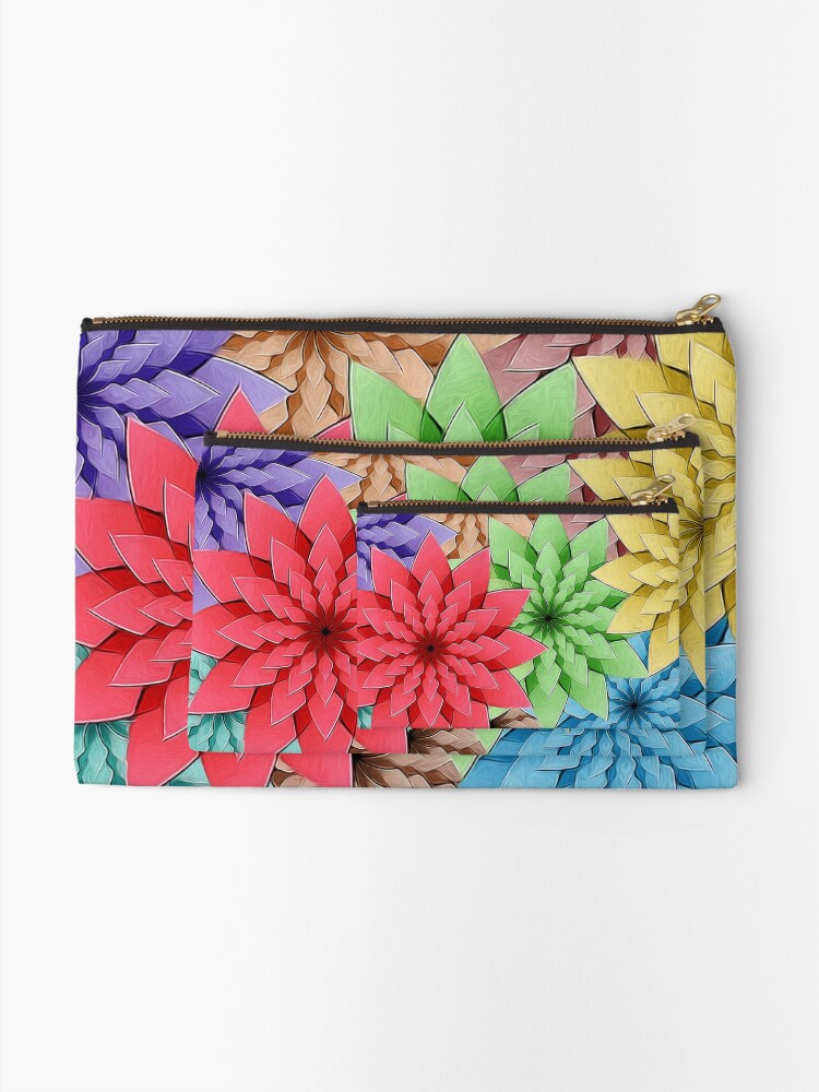Alternate view of Colorful Flowers Zipper Pouch