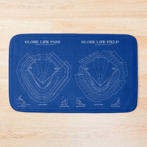 Item preview, Globe Life Park vs Globe Life Field (Blueprint) designed and sold by BGALAXY.
