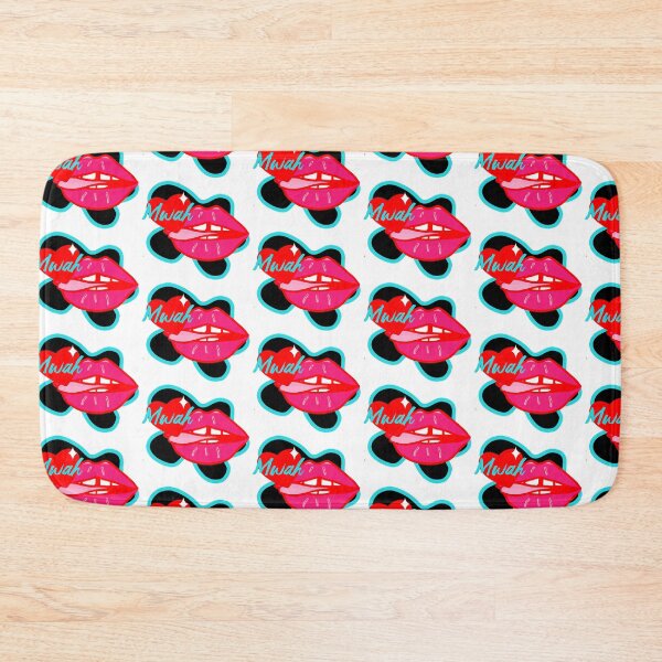 Item preview, MWAH Lips mouth with tongue design | red pink cool heart quote designed and sold by nowthatspeachy.