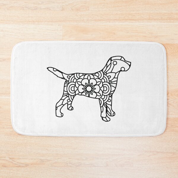 Item preview, Labrador Retriever Dog Mandala Black and White Cute Artistic Puppy Illustration designed and sold by clothesy7.