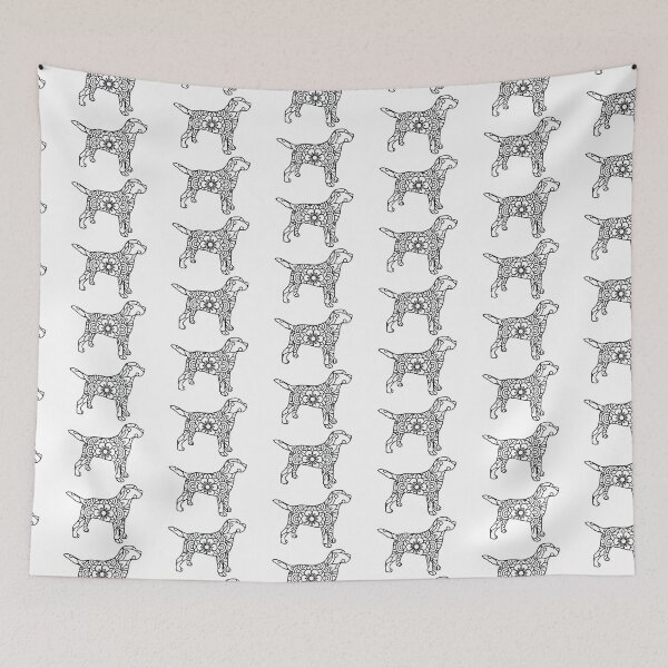 Item preview, Labrador Retriever Dog Mandala Black and White Cute Artistic Puppy Illustration designed and sold by clothesy7.