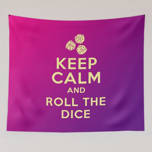 Item preview, Keep Calm & Roll the Dice (W) designed and sold by SoulArtLove.