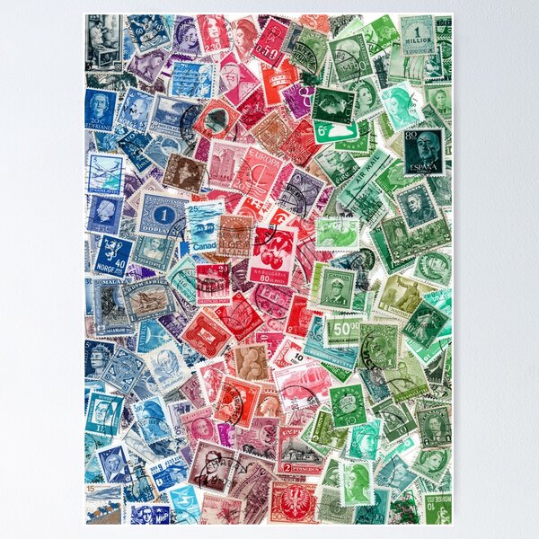 Item preview, Retro postage stamps designed and sold by Salomėja Misė.