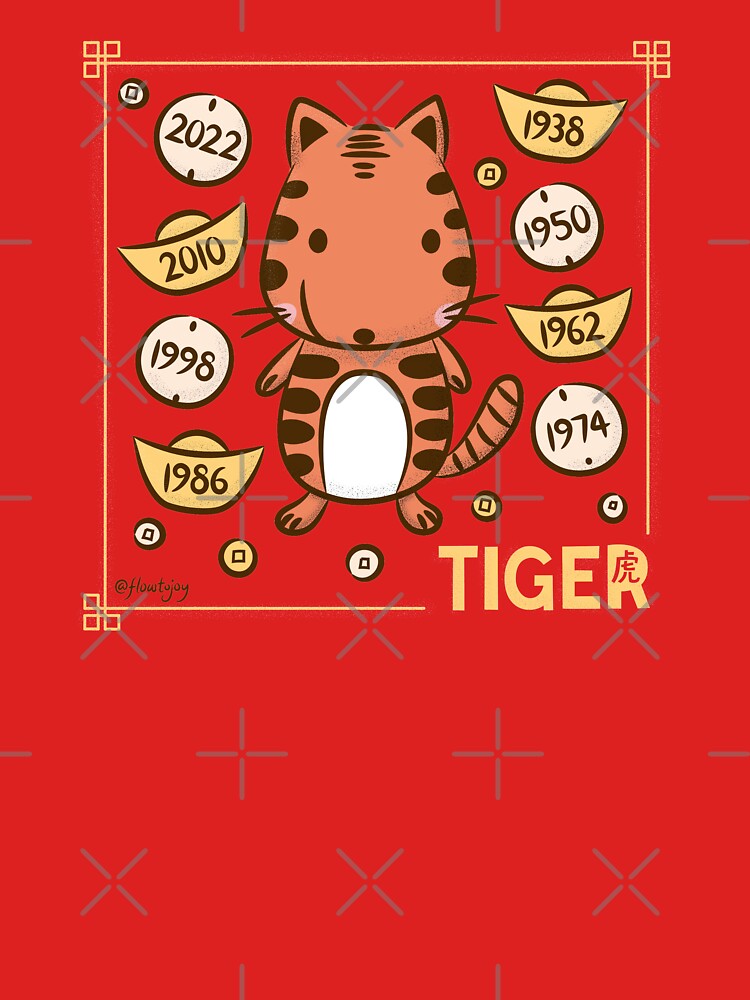 Year Of The Tiger Chinese New Year Zodiac Animal 2022 T Shirt By
