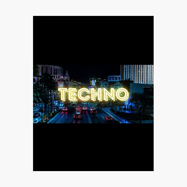 Item preview, Techno neon designed and sold by HugsAndSnacks.