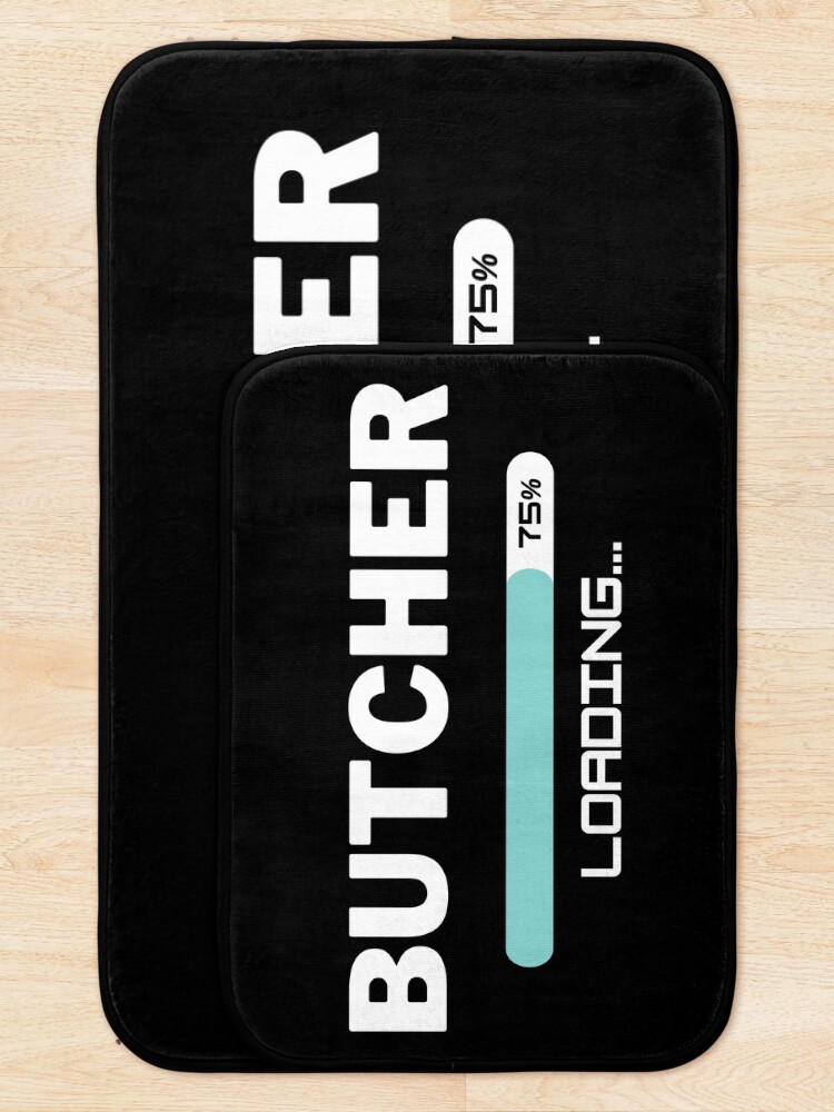 Thumbnail 5 of 6, Bath Mat, Future Butcher Loading In Progress designed and sold by livegood.