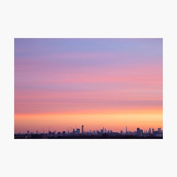 Item preview, Stunning colours of the sky at sunrise over London city designed and sold by HTPOP.