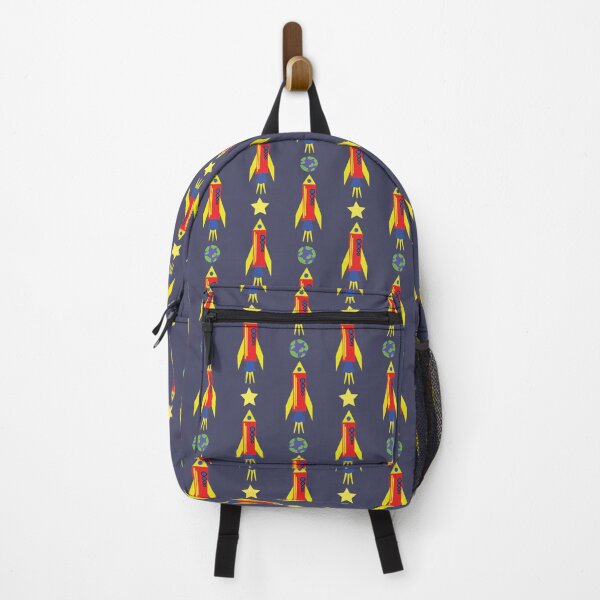Item preview, rocket, stars and planets seamless print designed and sold by ddesignnstudio.