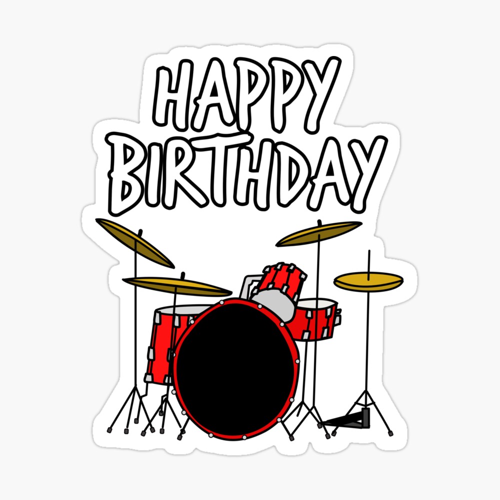 Carte De Vœux Joyeux Anniversaire Batteur De Batterie Par Doodlerob Redbubble