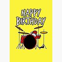 Carte De Vœux Joyeux Anniversaire Batteur De Batterie Par Doodlerob Redbubble