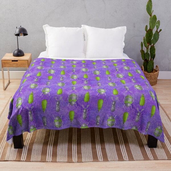 Item preview, Green Creepy Crawlers on Violet Field designed and sold by Floralife.