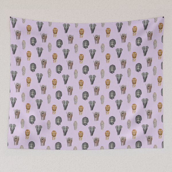 Item preview, Big Five Safari - Purple designed and sold by RVHudson.
