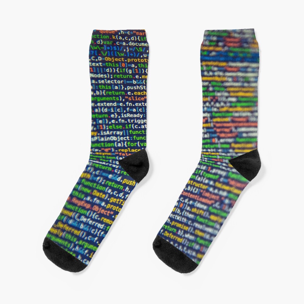 "Programming Code " Socks by MenOfRage Redbubble