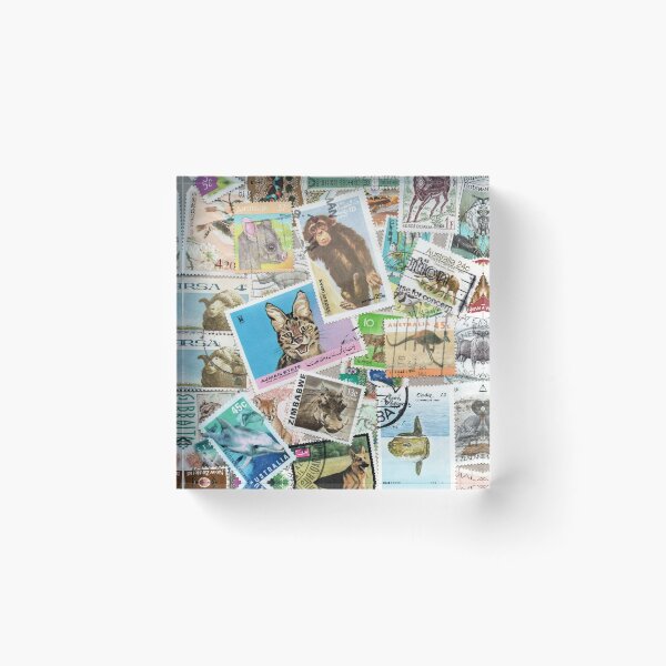 Item preview, Retro postage stamps with animals designed and sold by Salomėja Misė.