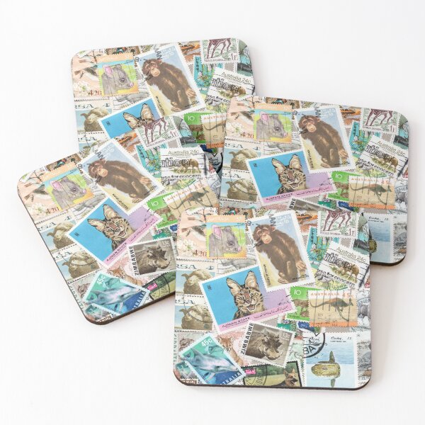 Item preview, Retro postage stamps with animals designed and sold by Salomėja Misė.