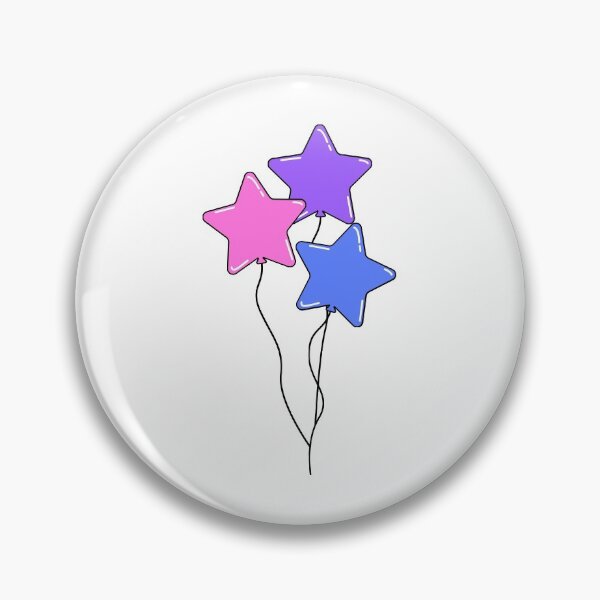 Item preview, Pastel Bisexual Pride Star Balloons designed and sold by meicha.