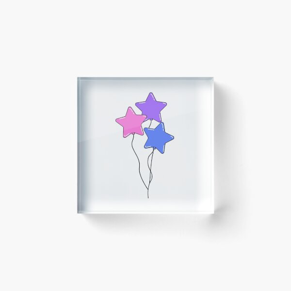 Item preview, Pastel Bisexual Pride Star Balloons designed and sold by meicha.