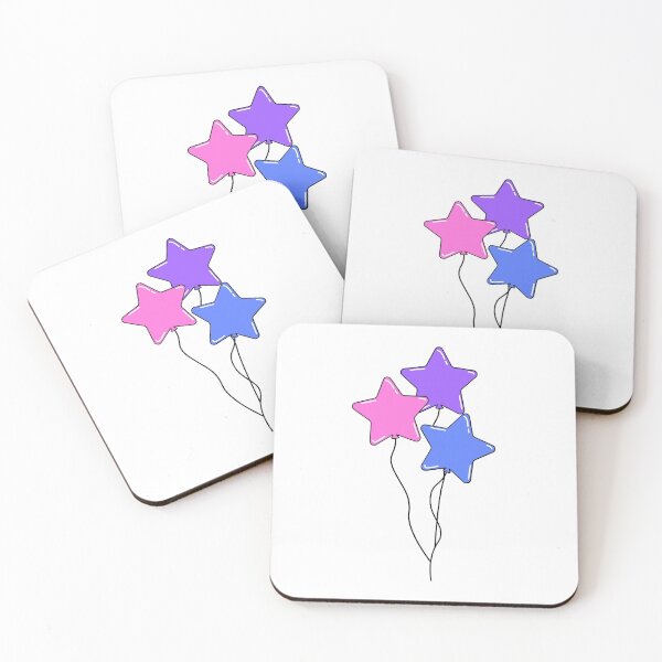 Item preview, Pastel Bisexual Pride Star Balloons designed and sold by meicha.